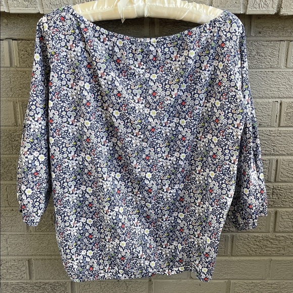 J. Crew Liberty Print "June Meadow" Floral Peasant Blouse- size S - Picture 4 of 5